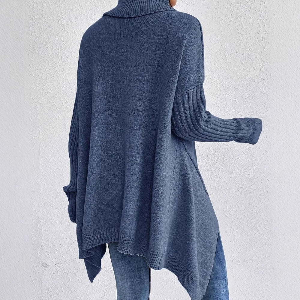Women's Oversized Cashmere Turtleneck Knit Pullover Sweater