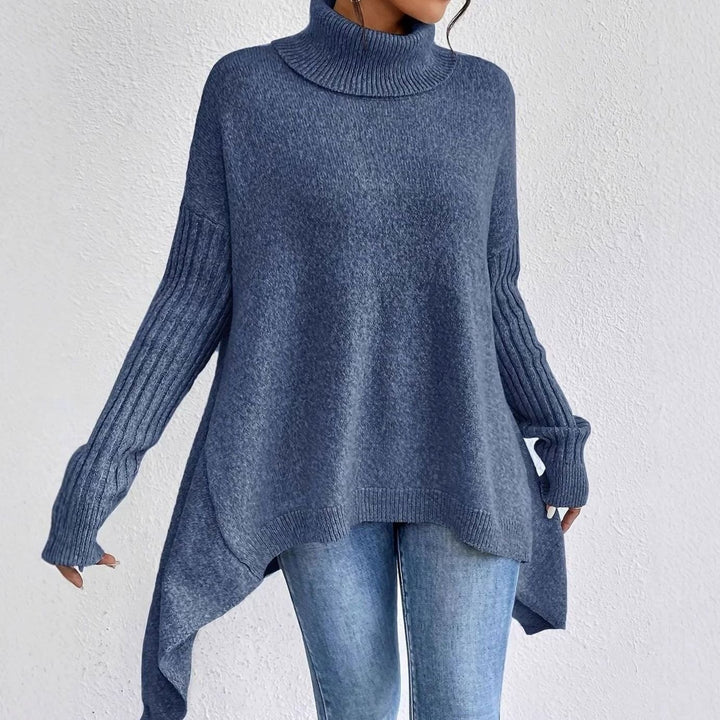 Women's Oversized Cashmere Turtleneck Knit Pullover Sweater