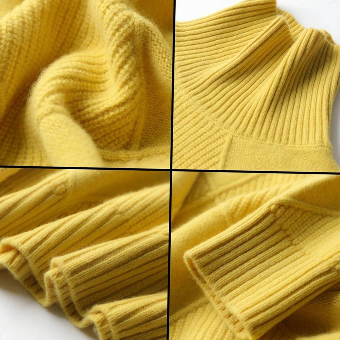 Women's Oversized Mock-Neck Diamond Knit Sweater
