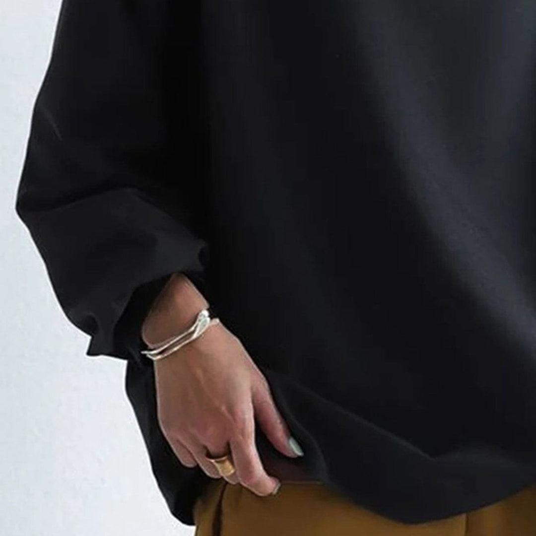Women's Oversized Mock Neck Long Sleeve Knit Sweater Top