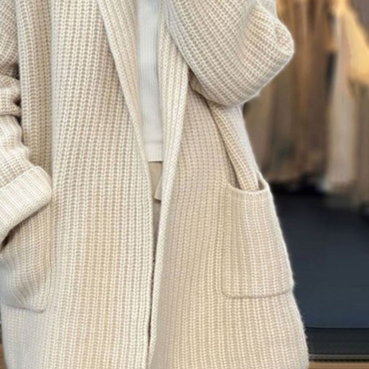 Women's Oversized Open-Front Knit Cardigan Sweater Coat