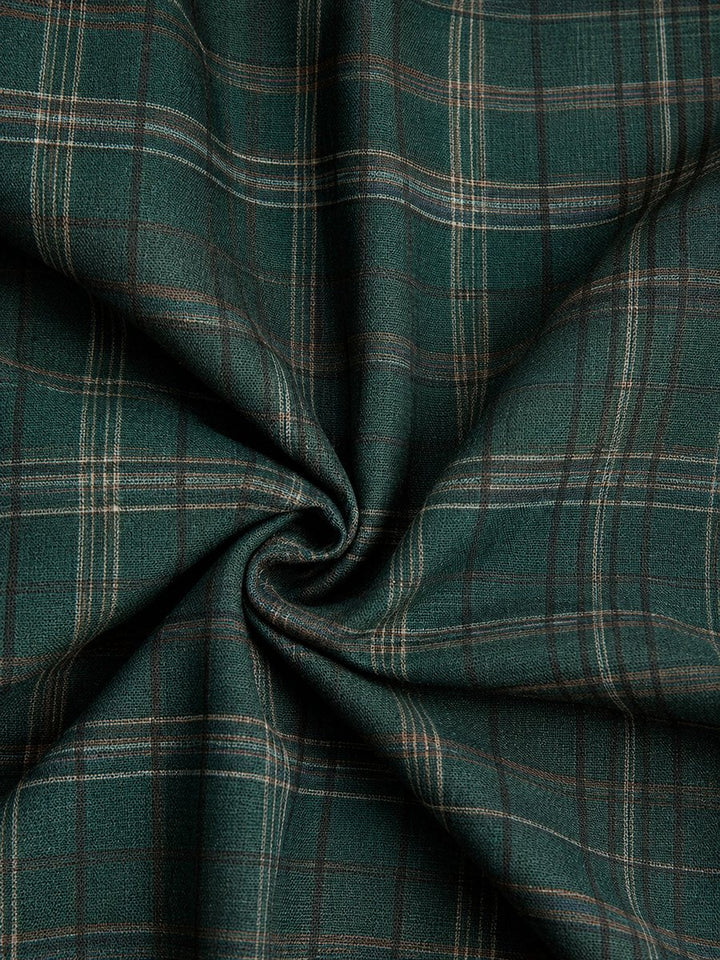Women's Plaid Flannel Maxi Shirtdress Formal Dresses Long Sleeve