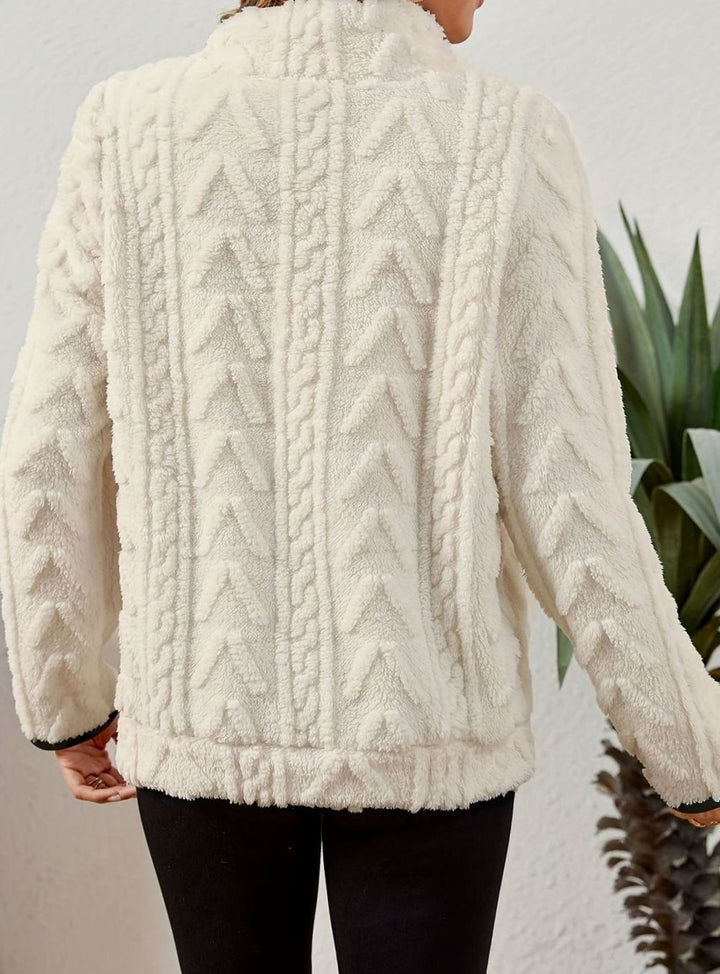Women's Plush Half-Zip Kangaroo Pocket Pullover Sweater