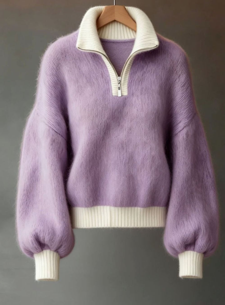 Women's Relaxed-Fit Half-Zip Pullover Sweater