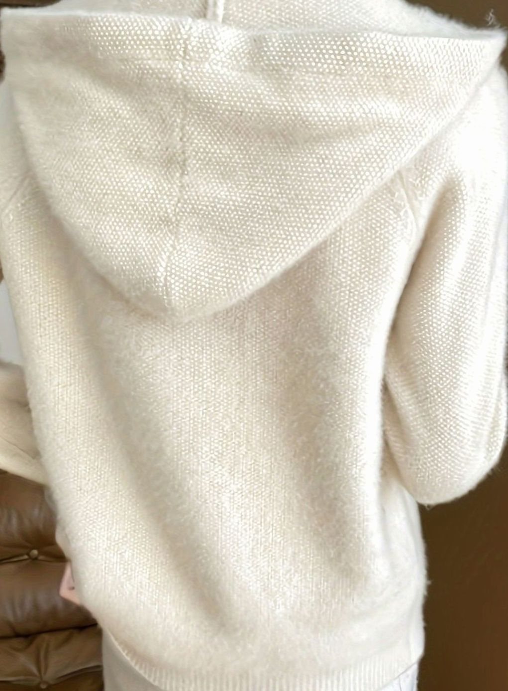 Women's Relaxed-Fit Hooded Full-Zip Knit Cardigan