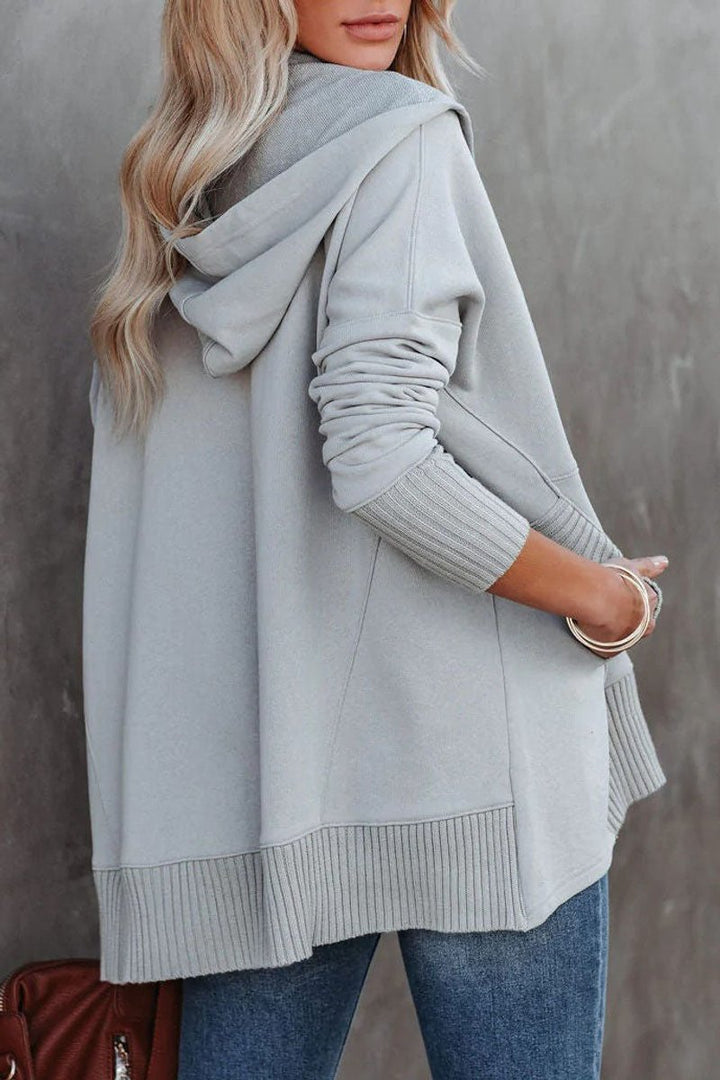 Women's Relaxed-Fit Hooded Long-Sleeve Pullover Tunic Sweatshirt