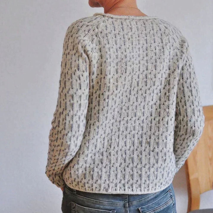 Women's Relaxed-Fit Round Neck Long Sleeve Knit Sweater