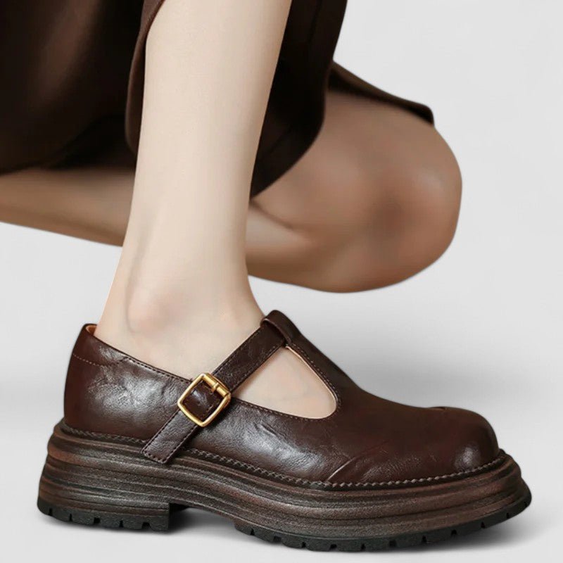 Women's Retro Chunky Platform T-Bar Mary Jane Shoes