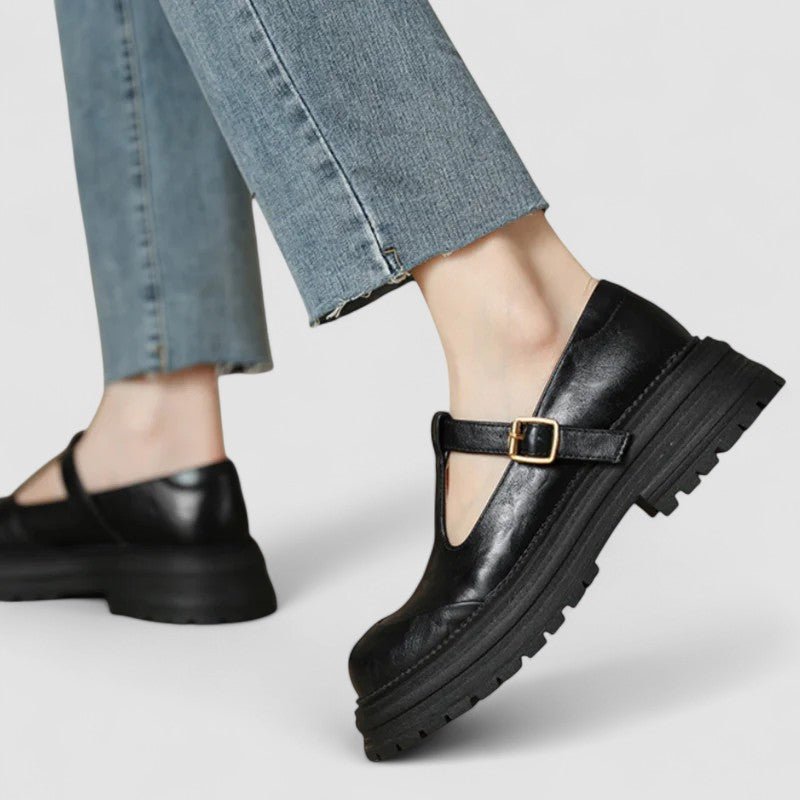 Women's Retro Chunky Platform T-Bar Mary Jane Shoes
