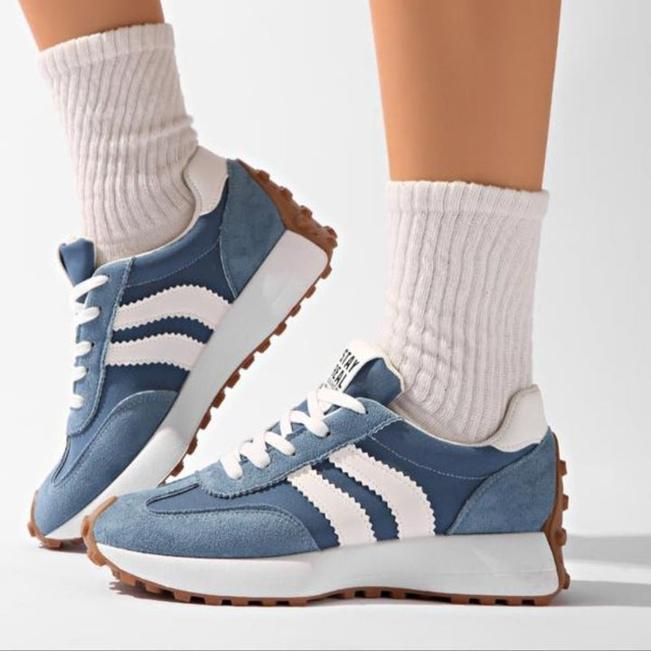 Women's Retro Platform Chunky Lace-Up Sneakers