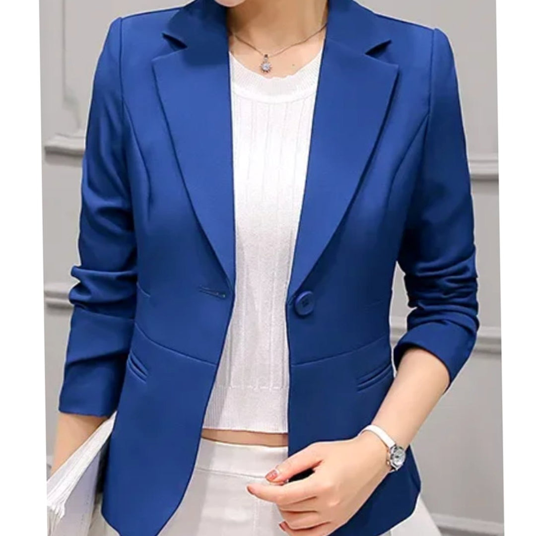 Women's Tailored Slim-Fit Single-Button Office Blazer