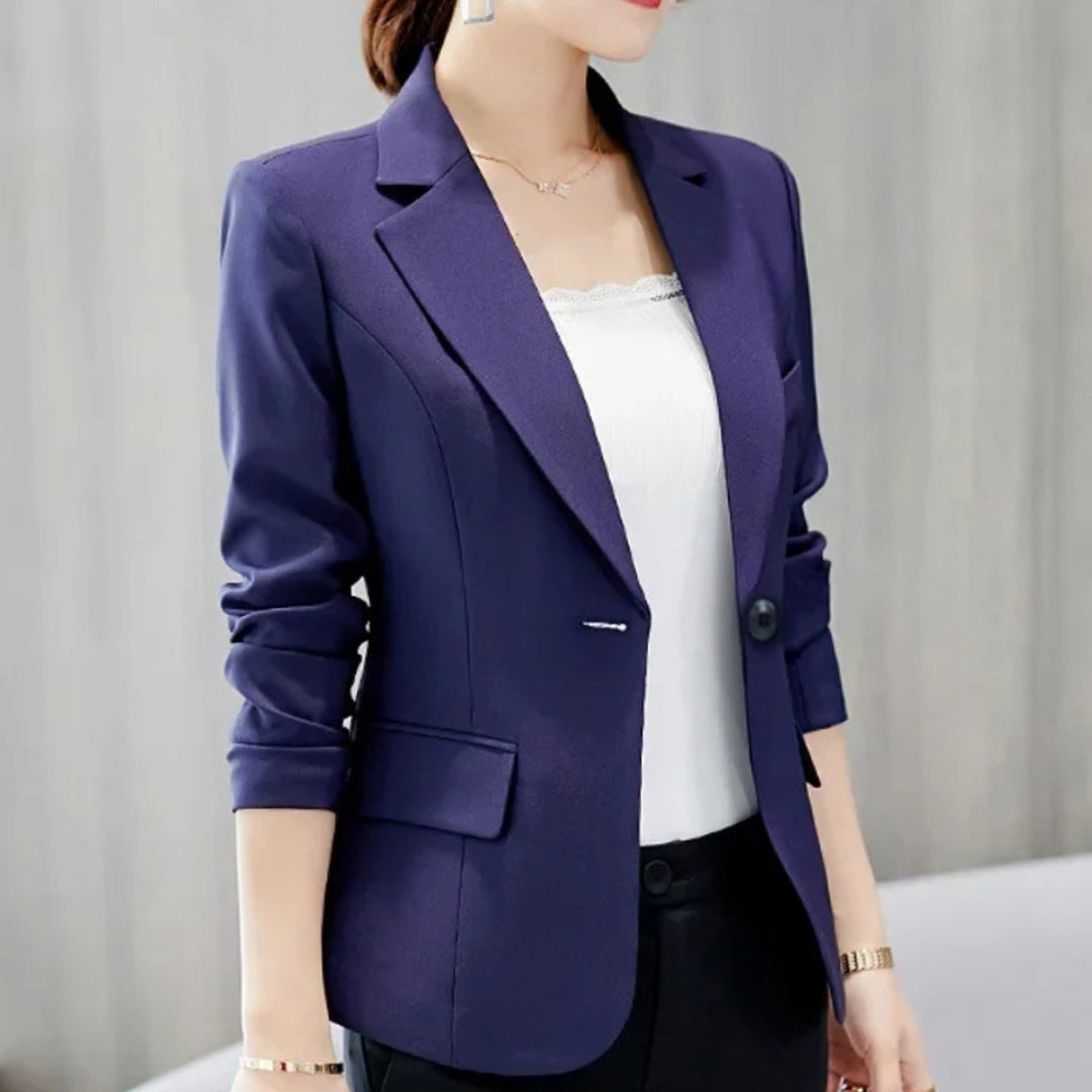 Women's Tailored Slim-Fit Single-Button Office Blazer