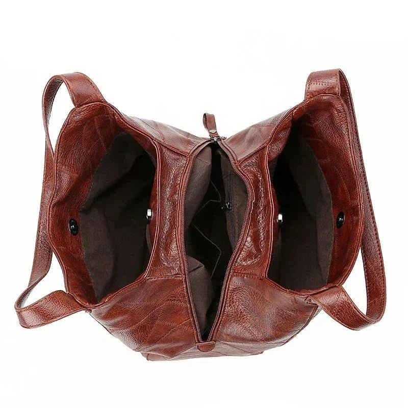 Women's Vintage Soft Leather Hobo Shoulder Tote Bag