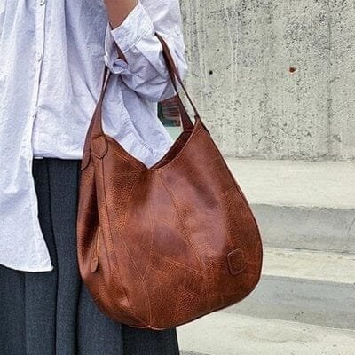 Women's Vintage Soft Leather Hobo Shoulder Tote Bag