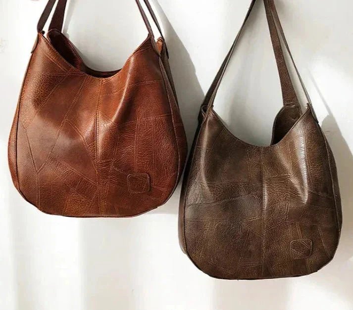 Women's Vintage Soft Leather Hobo Shoulder Tote Bag