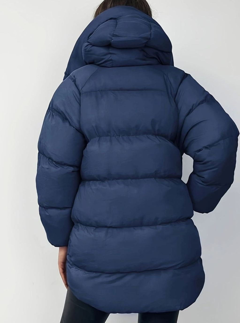Women's Warm Puffer Jacket Zip-Up Stand-Collar Winter Coat