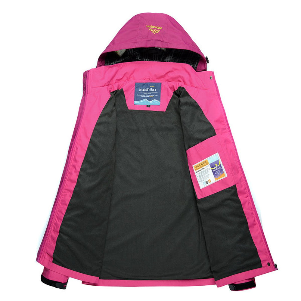 Women's Waterproof Hooded Outdoor Shell Quilted Jacket