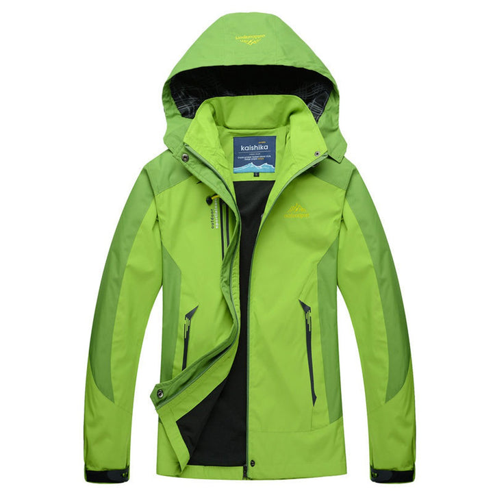 Women's Waterproof Hooded Outdoor Shell Quilted Jacket - Green