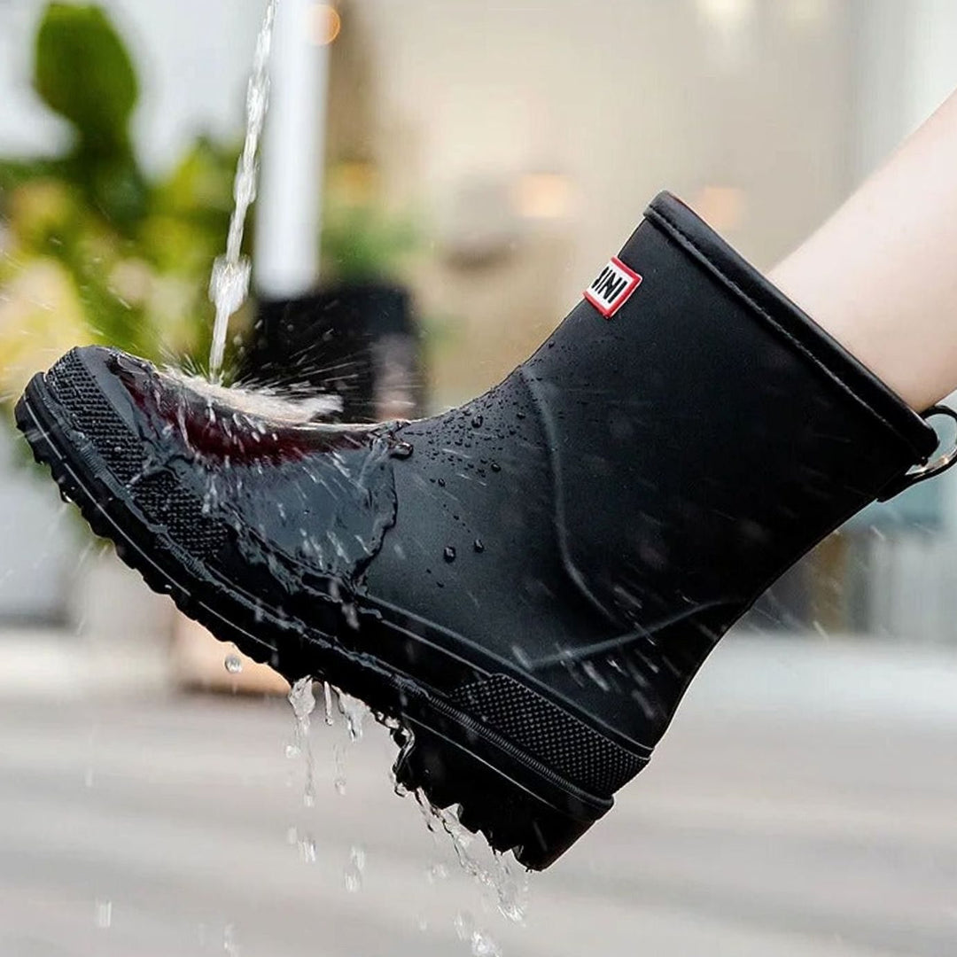 Women's Waterproof Slip-On Mid-Calf Rain Boots