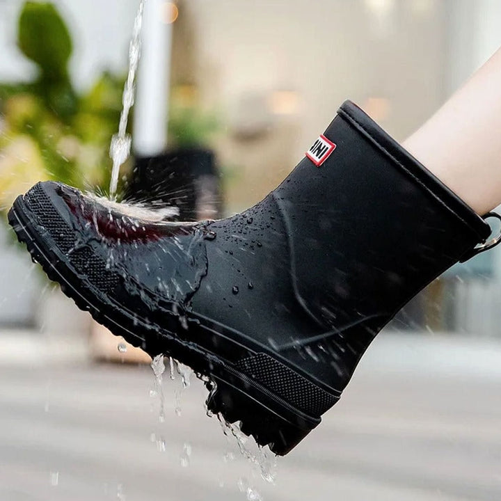Women's Waterproof Slip-On Mid-Calf Rain Boots
